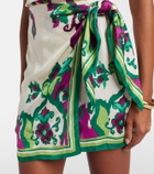 Poupette St Barth Aya printed halterneck minidress