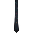 Gucci Navy Silk Symbols Tie