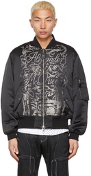 Alexander McQueen Black Print Bomber