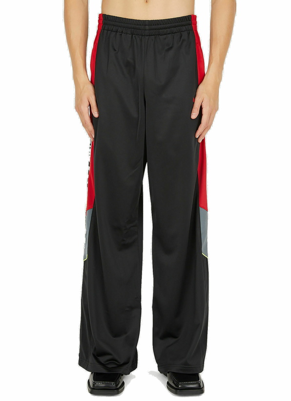 Photo: Wide Leg Panelled Track Pants in Black