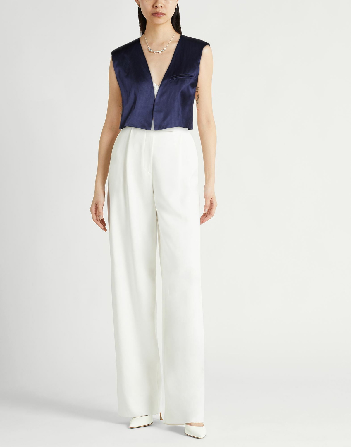 Forte_forte Womens Tailored Vest in Navy