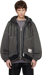 Maison MIHARA YASUHIRO Black Triple Layered Hoodie