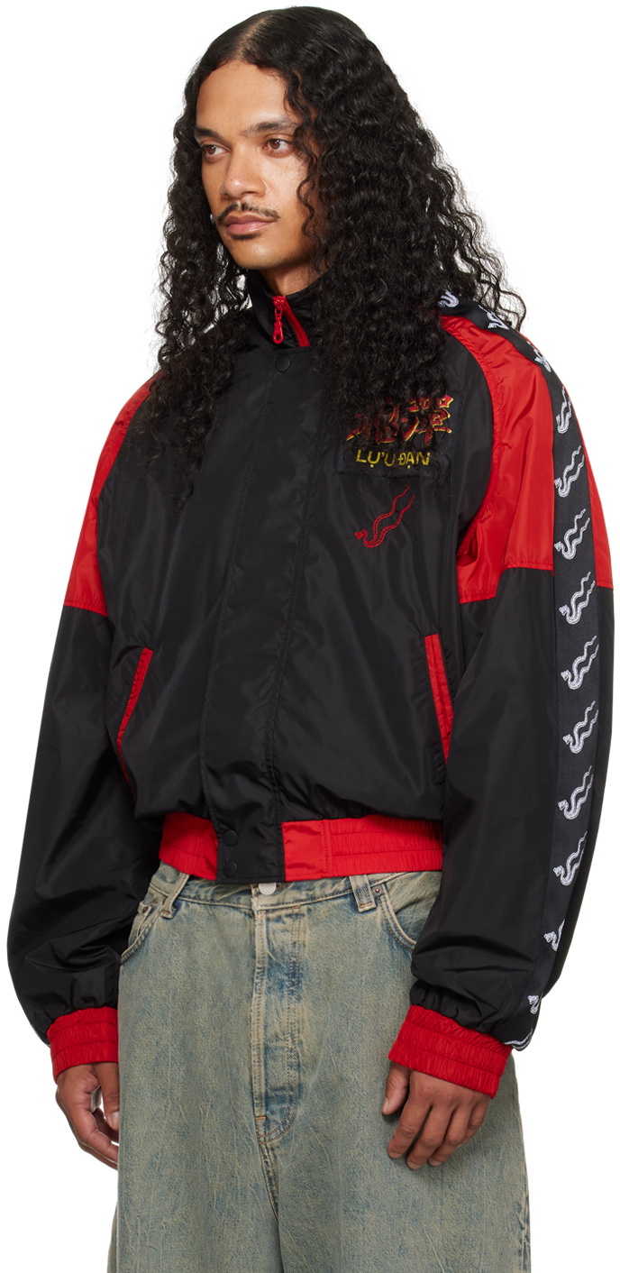 LU'U DAN Black New-Wave Shell Track Jacket