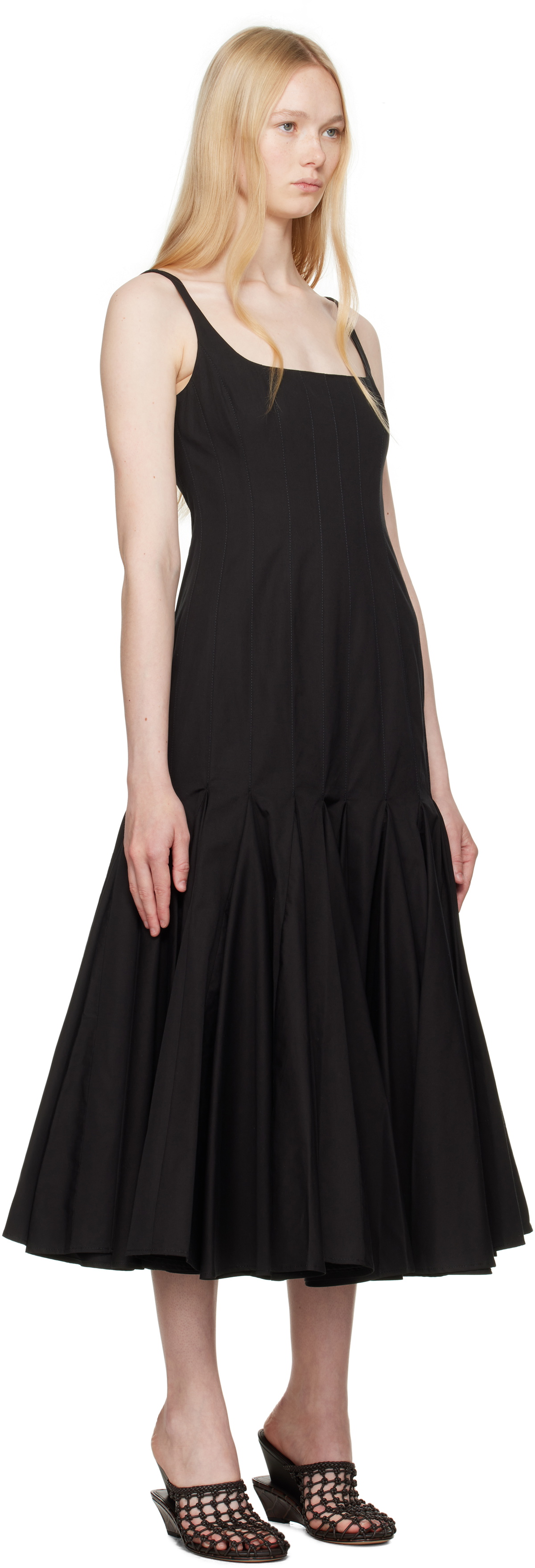 JACQUEMUS Black La Croisière 'The Agave' Midi Dress Jacquemus