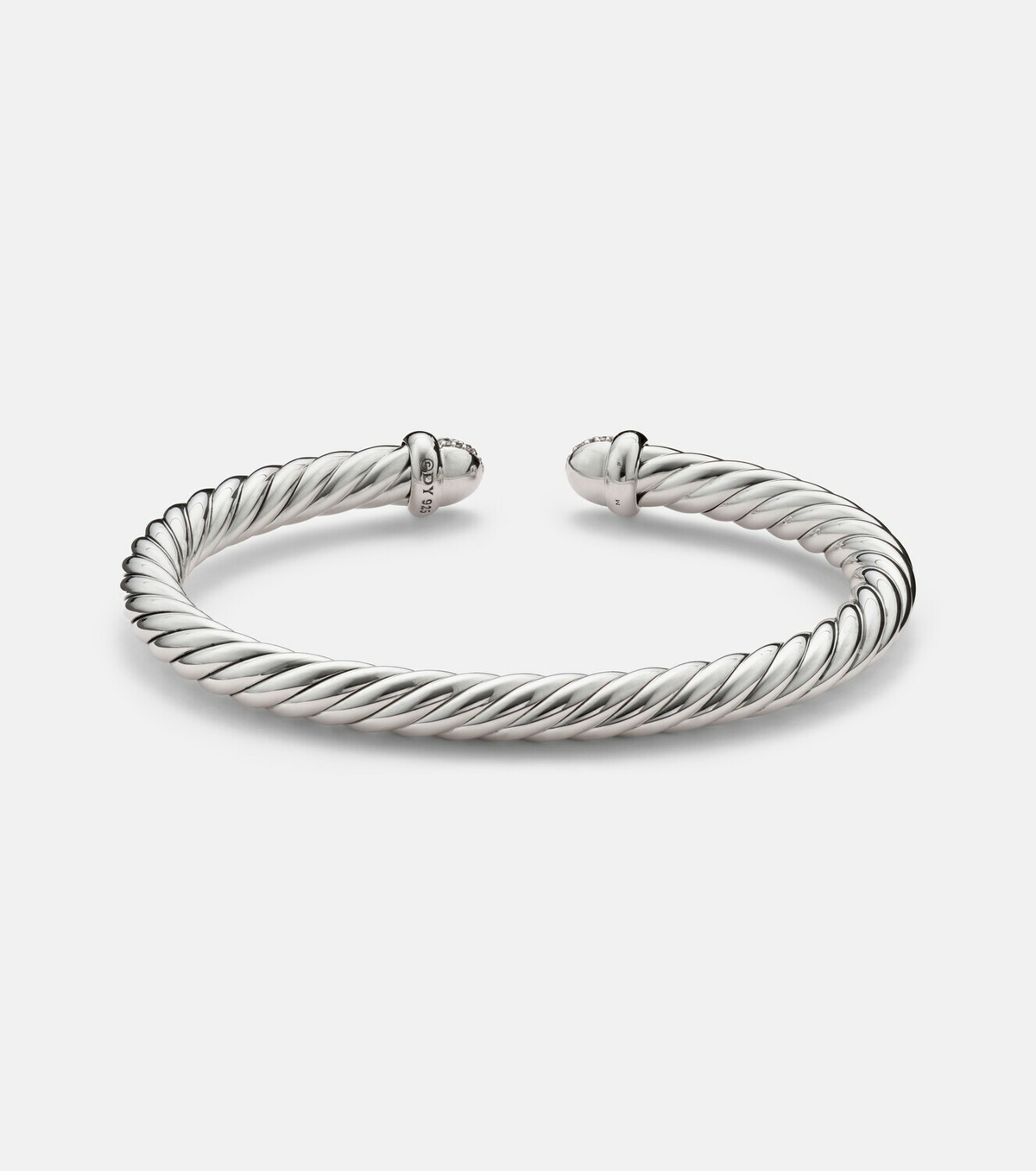 David Yurman Cable Flex® sterling silver cuff bracelet with diamonds