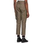 BED J.W. FORD Brown and Black Plaid High Waisted Trousers