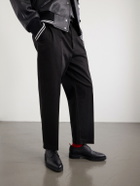 Thom Browne - Longwing Pebble-Grain Leather Brogues - Black