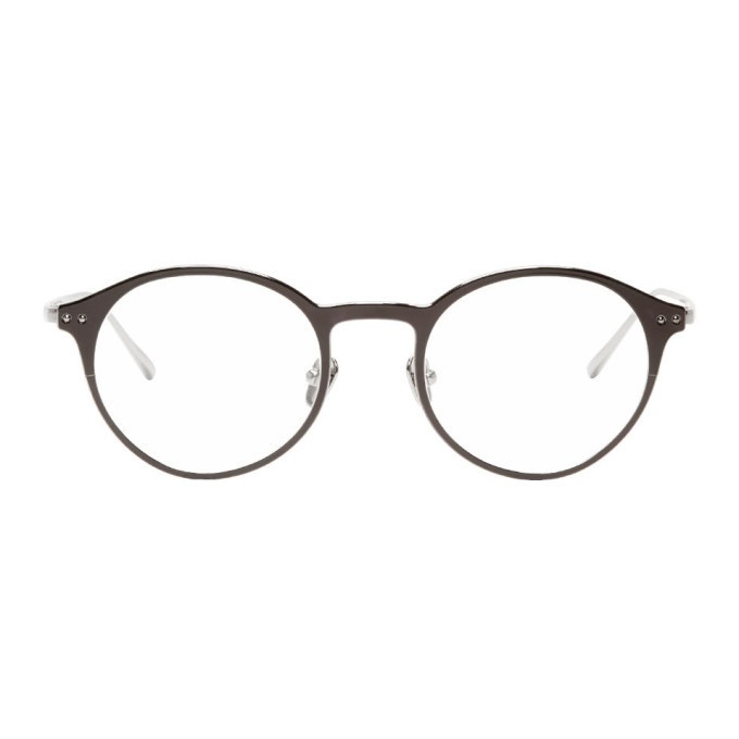 Photo: Linda Farrow Luxe Black and Silver Lee Glasses