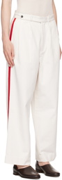 Bode Off-White Skunk Tail Patch Trousers