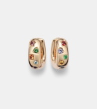 Pomellato Iconica 18k rose gold hoop earrings with gemstones