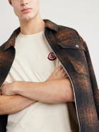 Moncler - Logo-Appliqué Cotton-Jersey T-Shirt - Neutrals