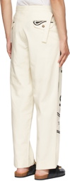 Bode Off-White & Black Salt Trousers