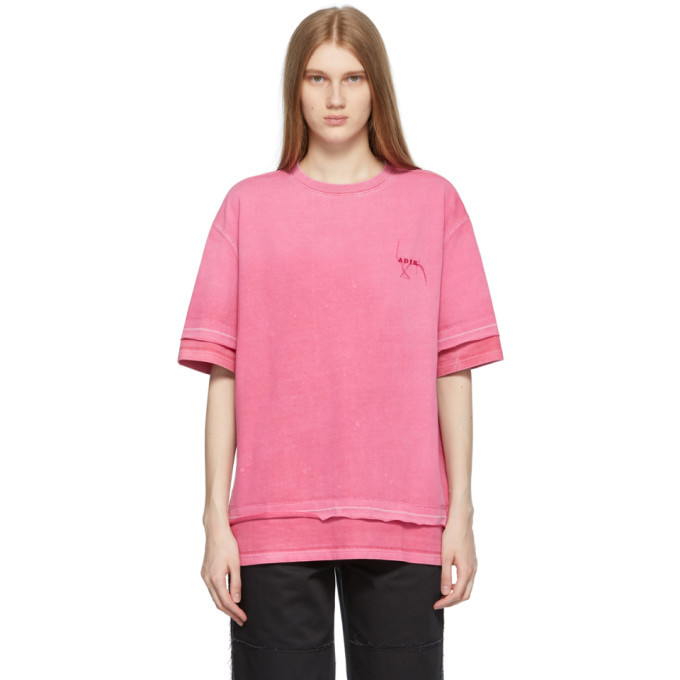 ADER error Red Needle Logo Layered T-Shirt ADER error