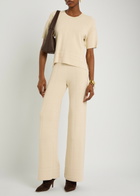 Joseph Viscose Animation Viscose-blend Knit Trousers Cream