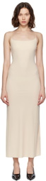 MM6 Maison Margiela Beige Slip Maxi Dress