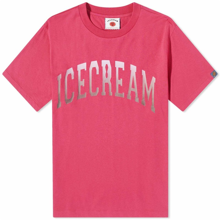 Photo: ICECREAM Men's College T-Shirt in Pink