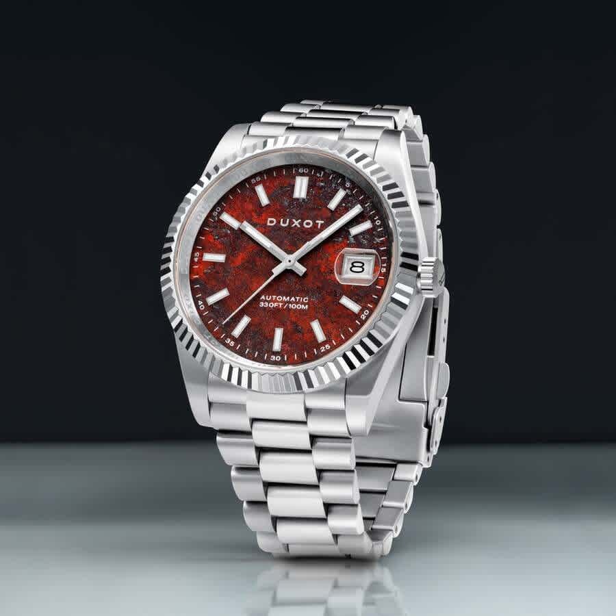 Duxot Marcel Automatic Red Dial Mens Watch DX-2059-BB