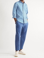 BARENA - Slim-Fit Stretch-Cotton Twill Trousers - Blue