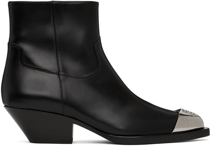 Photo: Givenchy Black Western Leather Ankle Boots