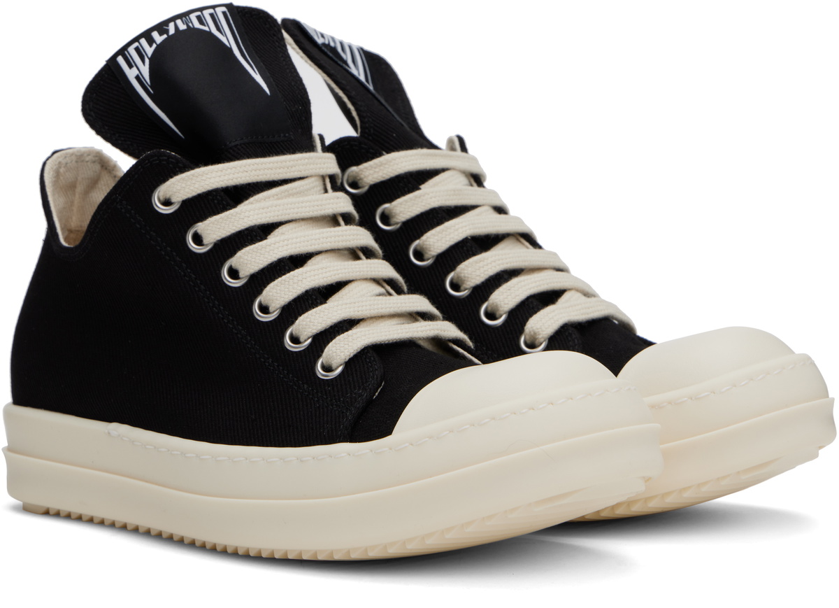 Rick Owens DRKSHDW Black Hollywood Low Sneaks Sneakers Rick Owens
