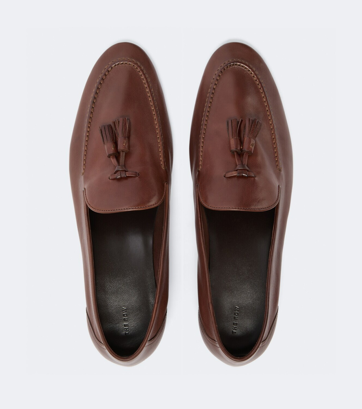 The Row Caden leather loafers