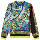 Versace Men's Repeat Mask Crew Sweat in Pink