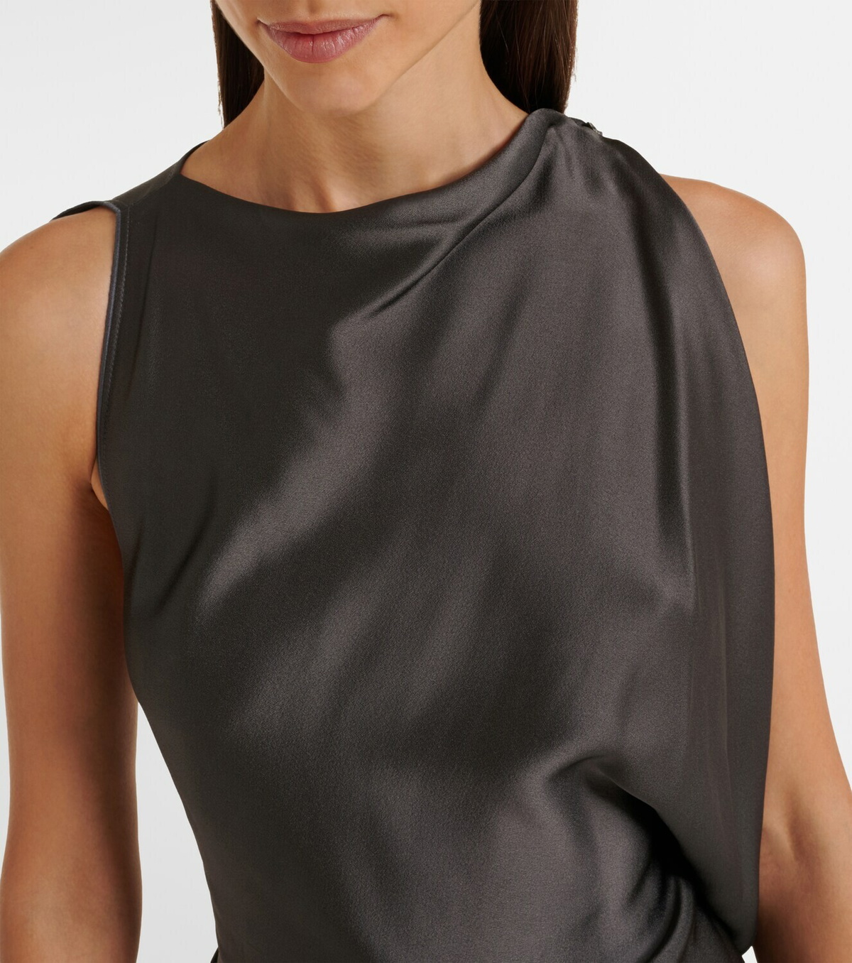 Victoria Beckham Kyra draped crêpe satin midi dress