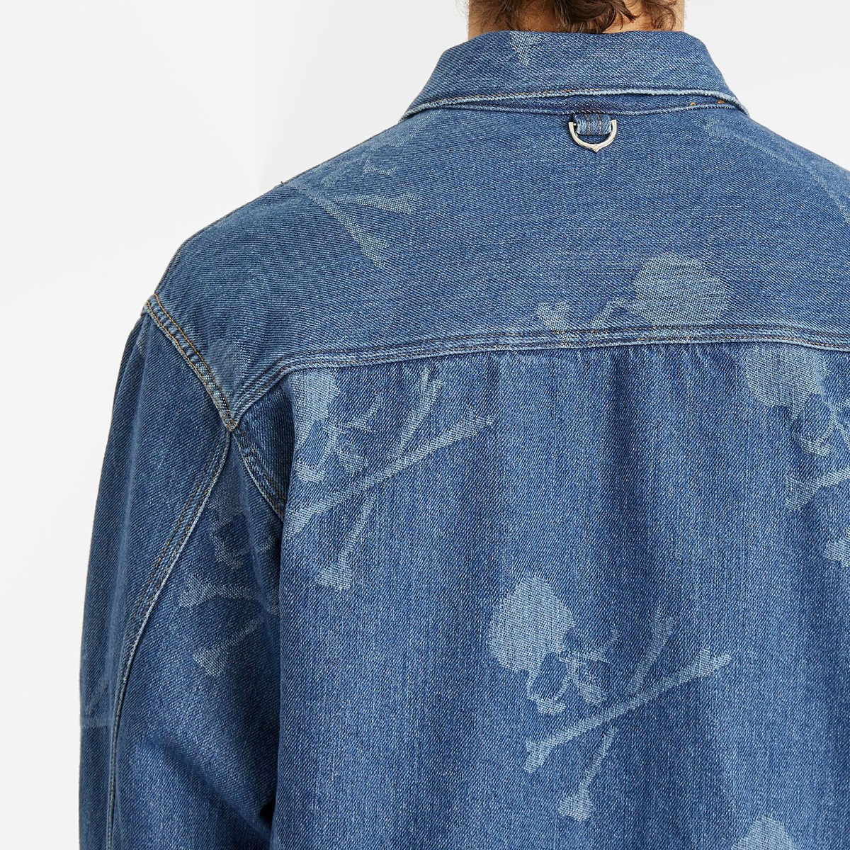 MASTERMIND WORLD Men's Monogram Denim Jacket in Blue