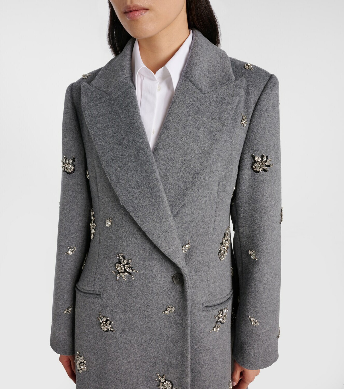 Simkhai Gianni embellished wool-blend coat