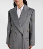 Simkhai Gianni embellished wool-blend coat