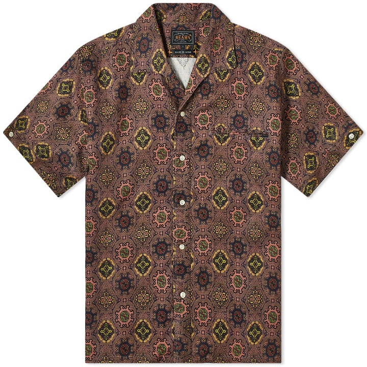 Photo: Beams Plus Short Sleeve Italian Collar Print Batik Shirt