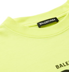 Balenciaga - Logo-Print Cotton-Jersey T-Shirt - Yellow