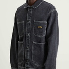 Stan Ray Men's Coverall Jacket in Stonewashed Black Denim
