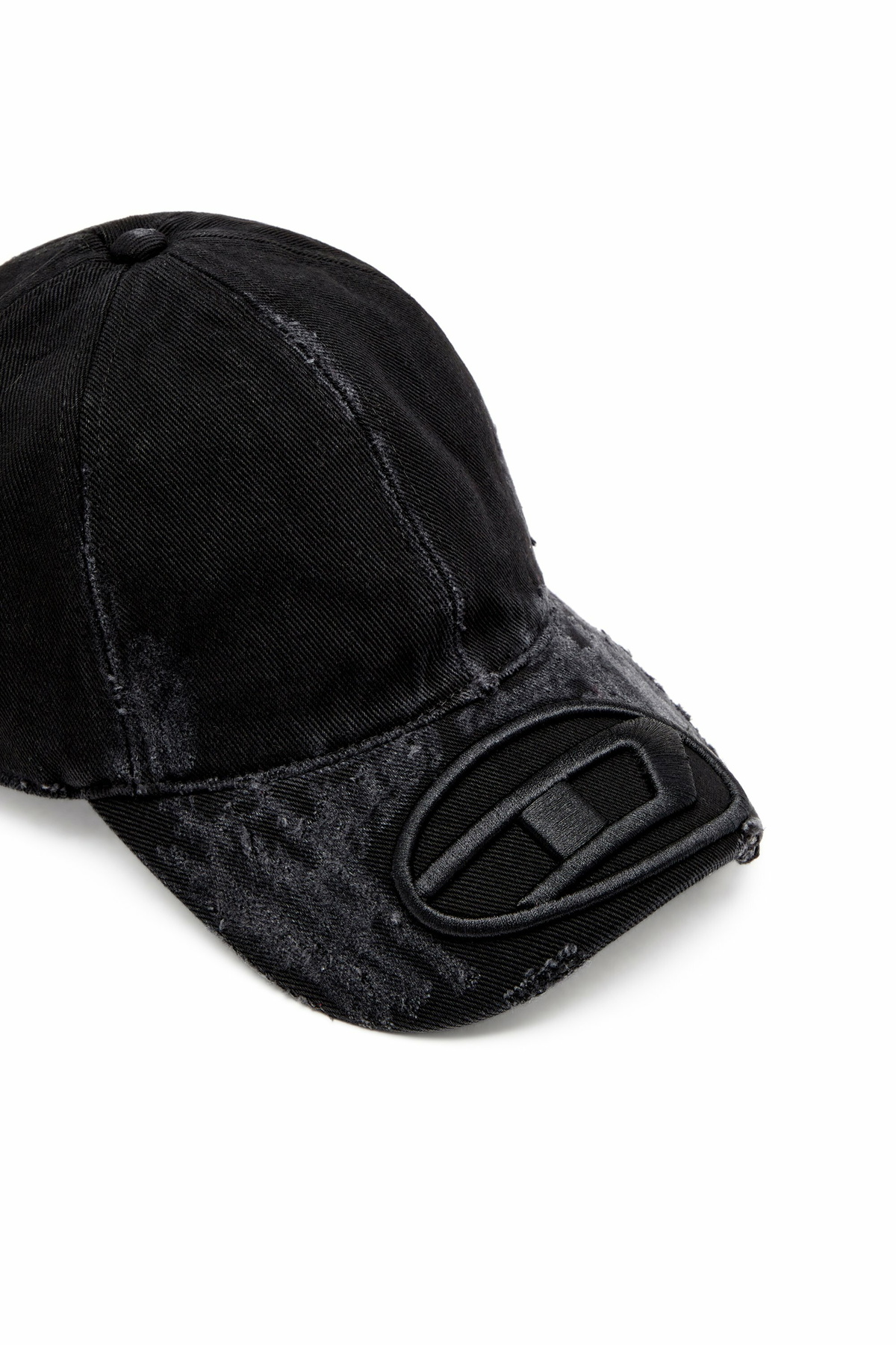 Diesel Distressed denim baseball cap - Caps Mens in Black Diesel