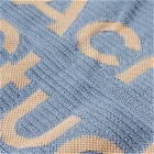 Acne Studios Men's Long Rib Logo Sock in Dusty Blue/Peach Pink