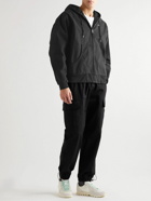 Nike - Logo-Embroidered Padded Cotton-Canvas Hooded Jacket - Black