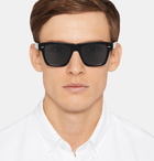 Berluti - Oliver Peoples Galleria Square-Frame Silver-Tone and Acetate Polarised Sunglasses - Men - Black