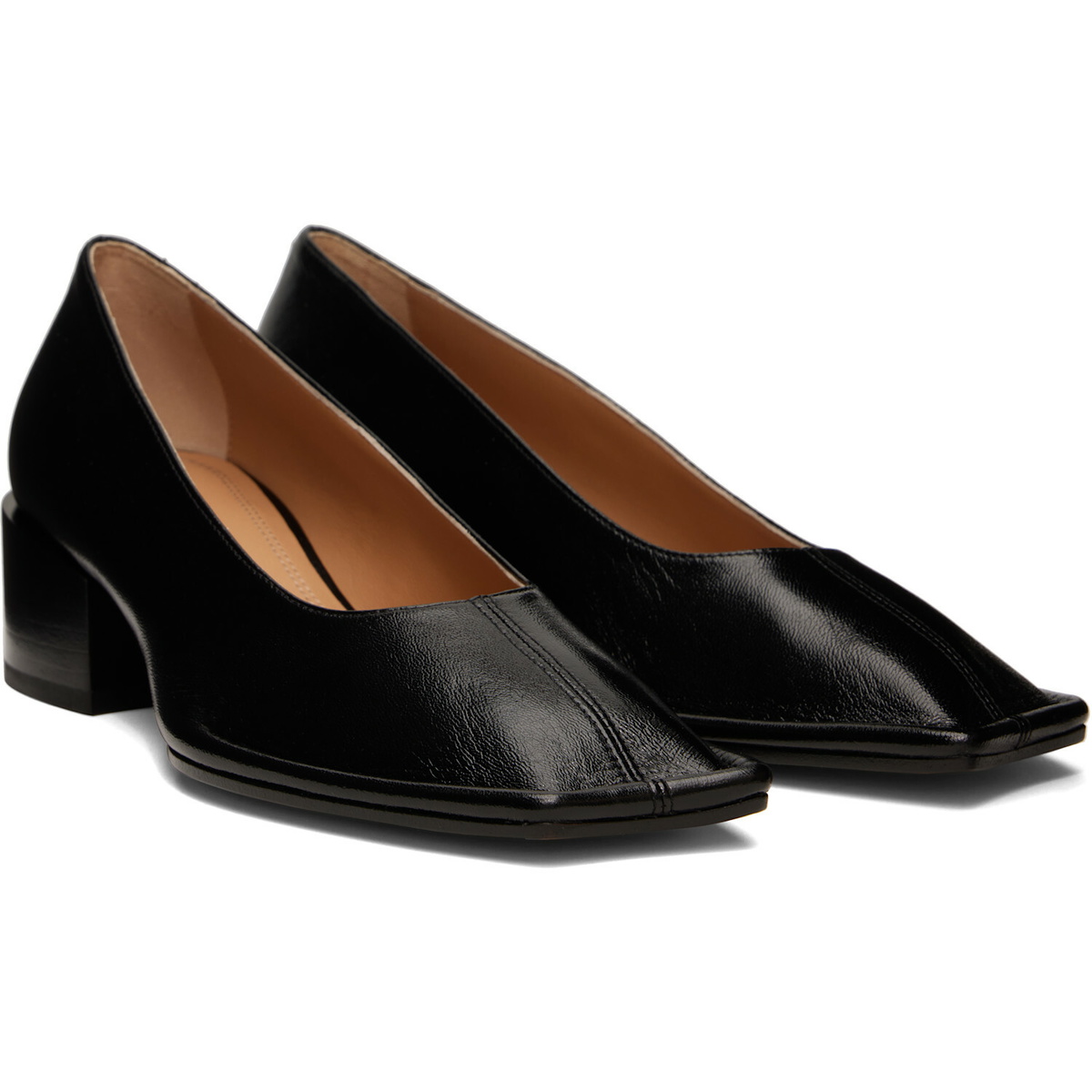 Maison Margiela Black Piped Pump Heels