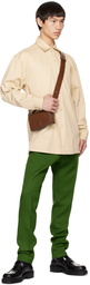 AMI Paris Green Cigarette Fit Trousers