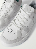 ON - The Roger Clubhouse Faux Suede and Mesh-Trimmed Faux Leather Sneakers - White