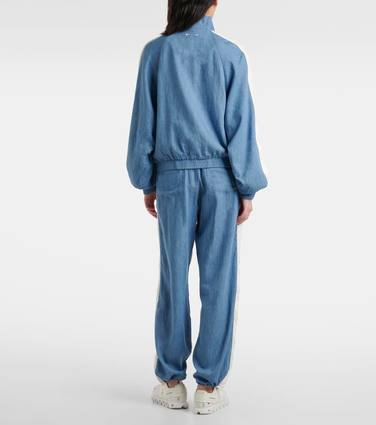 The Upside Oracle Elias hemp and cotton chambray track jacket