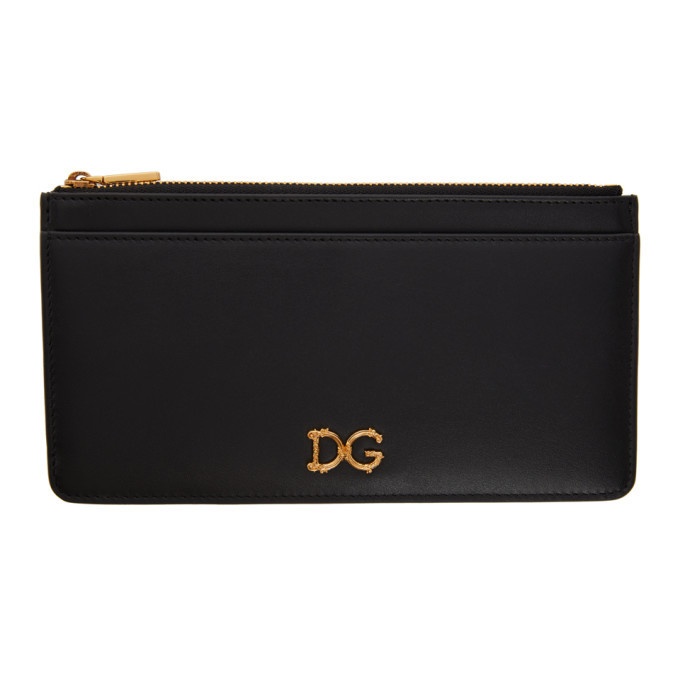 Photo: Dolce and Gabbana Black Large DG Logo Card Holder