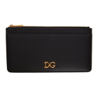 Dolce and Gabbana Black Large DG Logo Card Holder