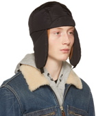 ZEGNA Black Quilted Aviator Hat