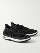 Nike - ACG Watercat Woven Leather and Rubber-Trimmed Woven Sneakers - Black