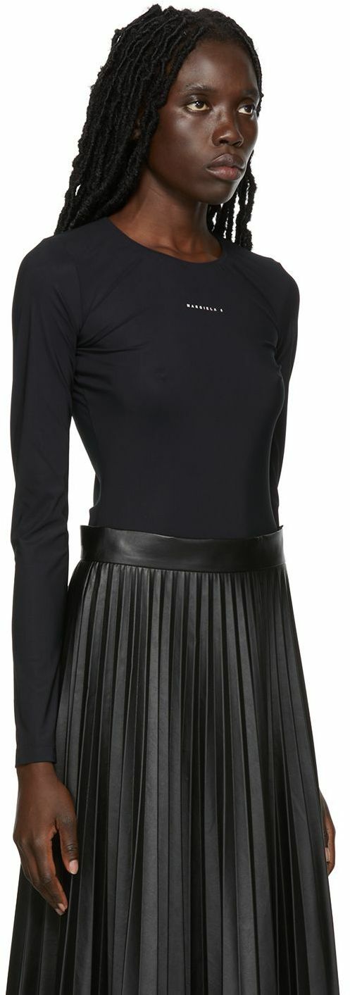 美品♡MARIA FULL SUIT ブラック MM6 Maison Margiela Black Nylon Bodysuit MM6 Maison Margiela