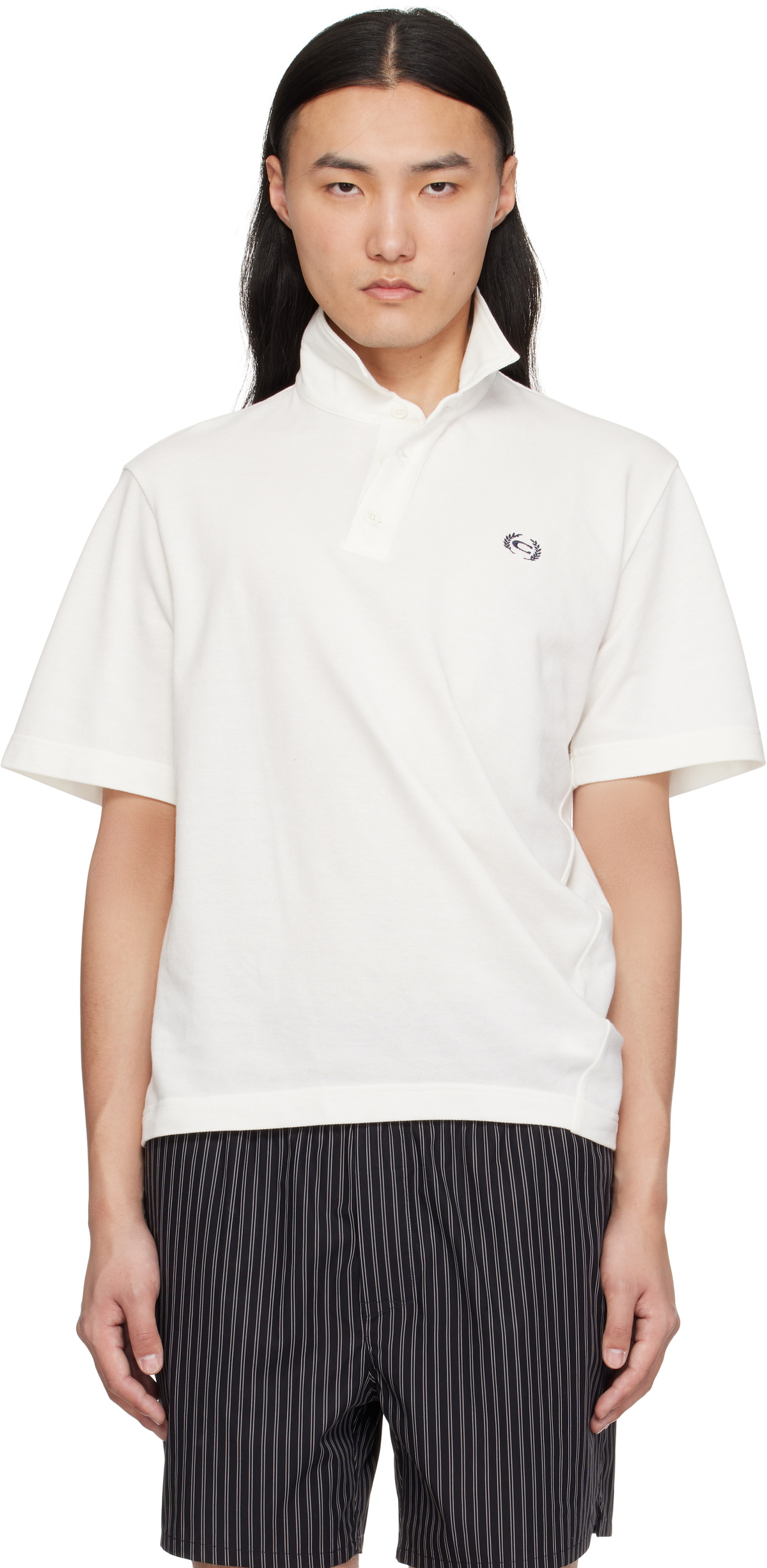 Commission White Twisted Polo
