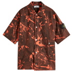 Stone Island Men's Scan Camo Ripstop-OVD Short Sleeve Shirt in Black