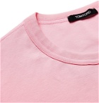 TOM FORD - Slim-Fit Mélange Stretch-Cotton Jersey T-Shirt - Pink