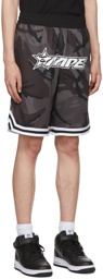 AAPE by A Bathing Ape Black Reversible Shorts